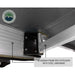 overland-vehicle-systems-nomadic-270-awning-driverside-open-close-up-view-aluminum-frame-box-and-steel-hardware-description