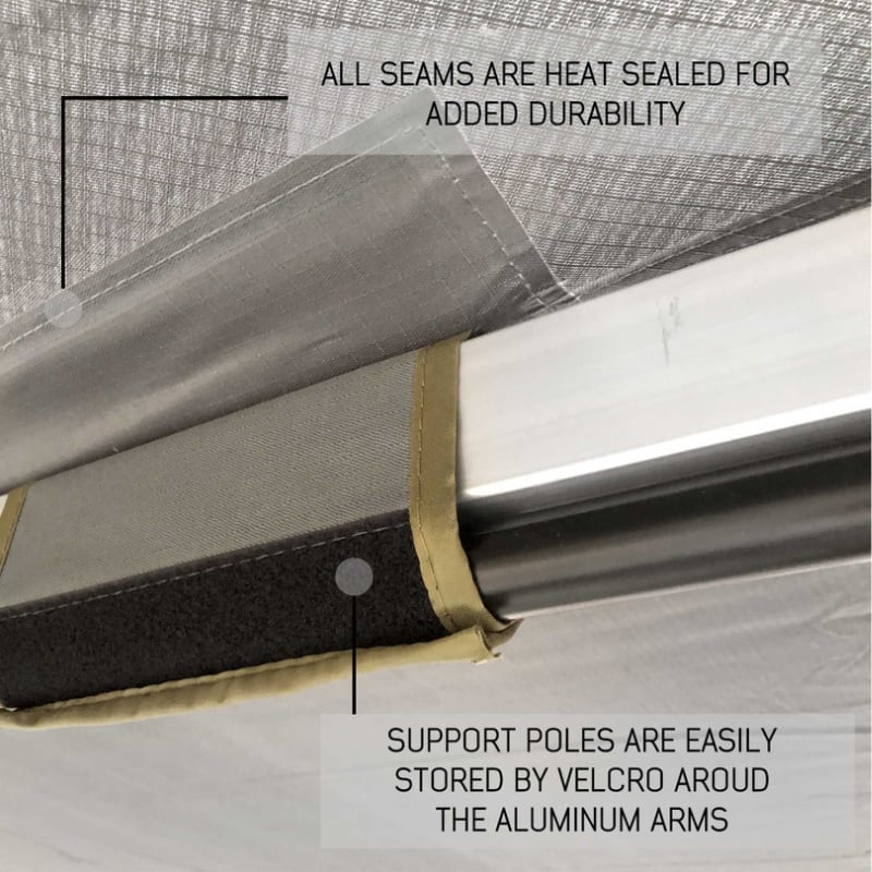 overland-vehicle-systems-nomadic-270-awning-driverside-open-close-up-view-of-heat-seals-and-velcro-for-storage