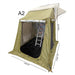 23zero-armadillo-a2-right-side-only-hard-shell-roof-top-tent-annex-front-corner-view-with-dimensions-on-white-background