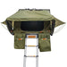 23zero-armadillo-a2-right-side-only-hard-shell-roof-top-tent-open-front-view-with-ladder-and-gear-bags-on-white-background