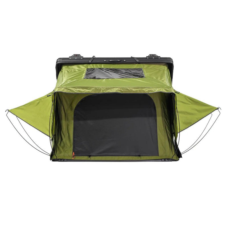 23zero-armadillo-ax2-aluminum-hard-shell-roof-top-tent-open-front-view-on-white-background