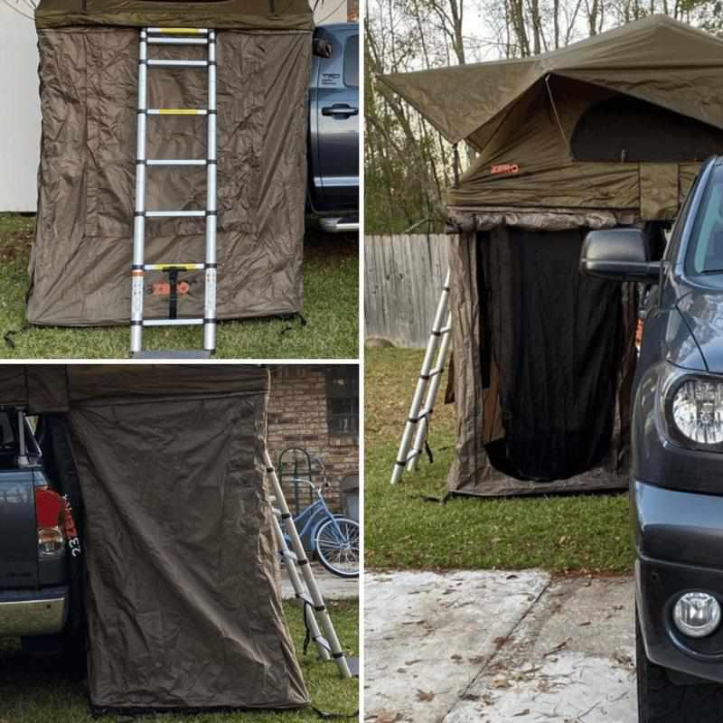 23zero-breezeway-2-0-soft-shell-roof-top-tent-annex-open-on-vehicle-in-nature