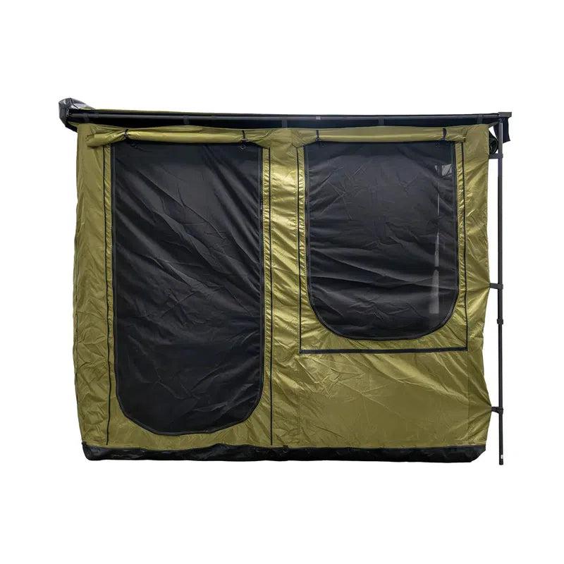 23zero-bushman-awning-room-open-side-view-with-mesh-window-and-door-covers-on-white-background