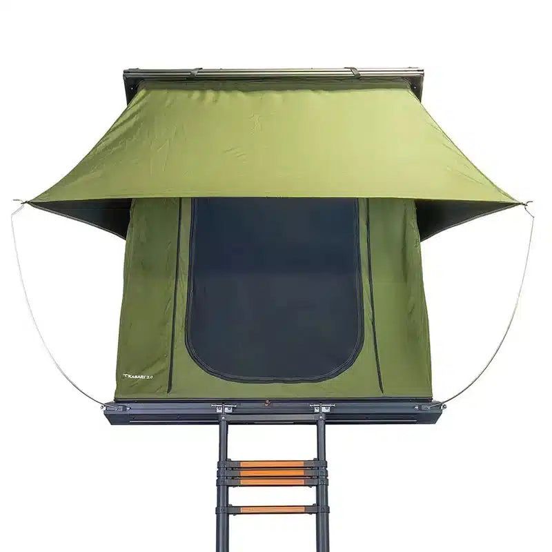 23zero-kabari-2-0-hard-shell-roof-top-tent-open-front-view-with-rainfly-poles-on-white-background