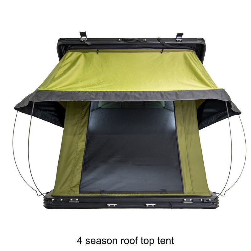 23zero-kabari-3.0-sleek-wedge-hard-shell-roof-top-tent-open-front-view-with-rainfly-poles-on-white-background