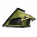 23zero-kabari-pro-aluminum-clam-shell-hard-shell-roof-top-tent-open-front-corner-view-with-rainfly-on-white-background