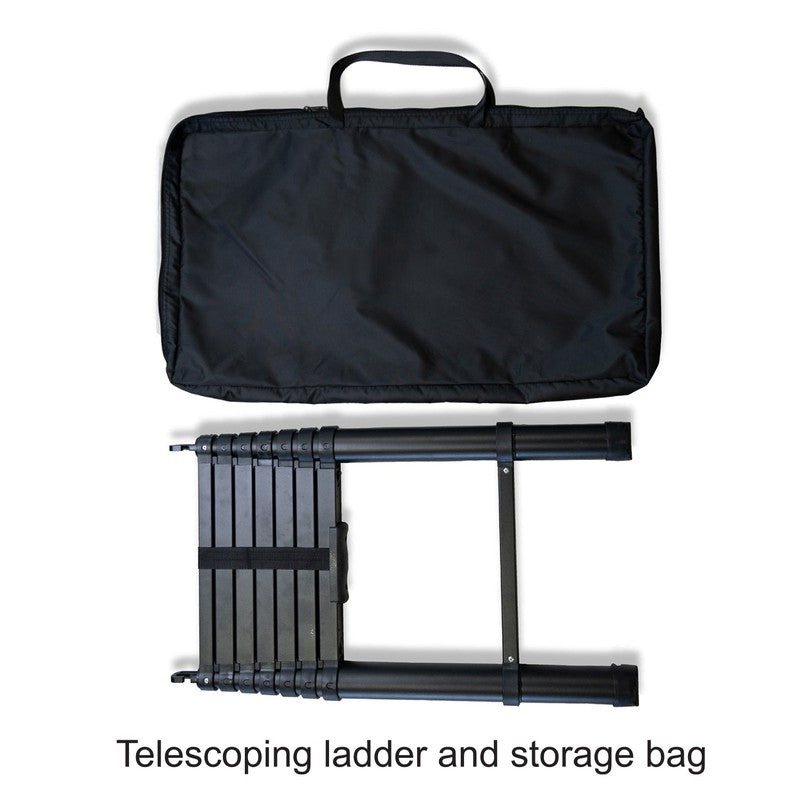 23zero-kabari-xl-hard-shell-roof-top-tent-telescopic-ladder-with-storage-bag-front-view-on-white-background