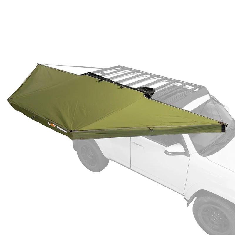 23zero-peregrine-180-compact-awning-2-0-open-drone-view-on-toyota-4runner-on-white-background