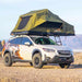 23zero-walkabout-62-2-0-soft-shell-roof-top-tent-open-rear-corner-view-on-subaru-crosstrek-in-terrain