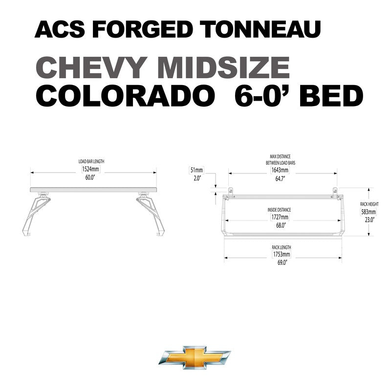 Leitner ACS Forged Tonneau - Rack Only - Chevrolet-Chevrolet-COLORADO | 2015-2024 | 6' Bed | 00-60-FTA-1377-