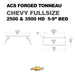 Leitner ACS Forged Tonneau - Rack Only - Chevrolet-Chevrolet-2500 & 3500 HD | 2015-2019 | 5-9" Bed | 00-56-FTA-1376-