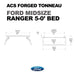 Leitner ACS Forged Tonneau - Rails Only - Ford-FORD-RANGER | 2019-2024 | 5 ft. Bed | 00-50TR-1381-