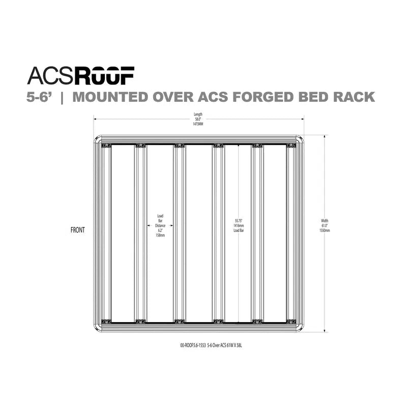 Leitner ACS Roof | Over ACS Forged & Classic Bedrack-5-6" ACS FORGED BEDRACK | 00-ROOF5.6-1553-