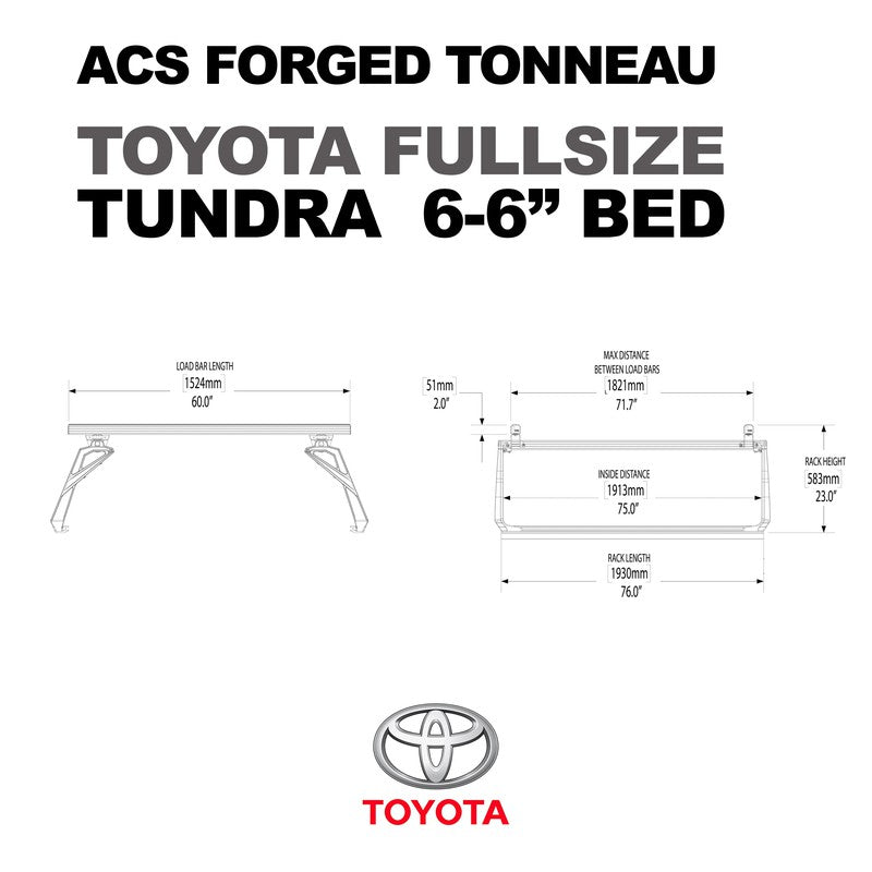 Leitner ACS Forged Tonneau - Rack Only - Toyota-Toyota-Tundra Reg. & Double Cab | 2007-2024 | 6-7" Bed | 00-66-FTA-1379-