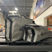 alubox-packing-organizer-size-1-and-size-2-gray-front-corner-view-on-vehicle-in-warehouse