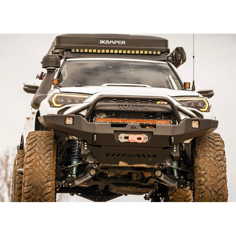 Backwoods Adventure Mods-Backwoods Toyota 4Runner 5th Gen (2014-2023) Hi-Lite Overland Front Bumper [PreRunner Bull Bar]-