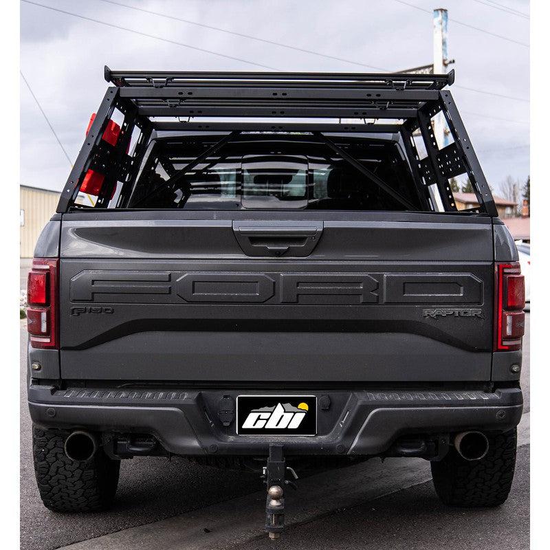 CBI Ford Raptor Cab Height Bed Rack (5’6” bed length) | 2010-2021-Bare Metal-