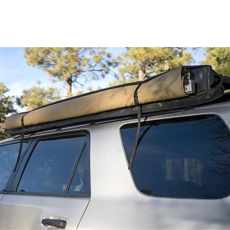 eezi-awn-lite-awning-beige-close-side-view-on-toyota-4runner-in-nature