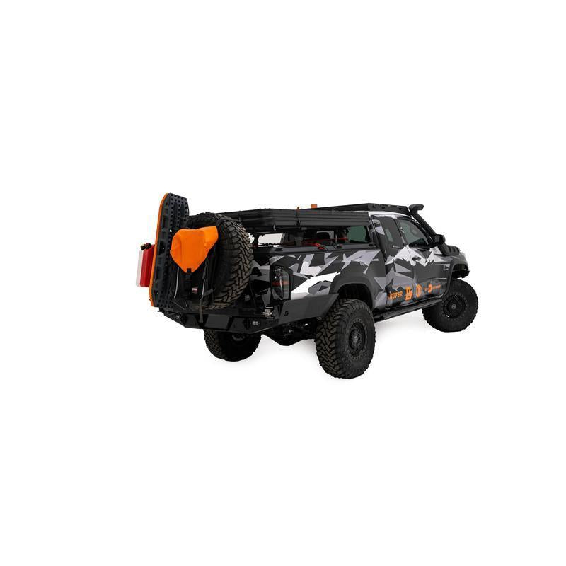 freespirit-recreation-aspen-lite-hard-shell-roof-top-tent-sei-edition-closed-rear-corner-view-on-truck-on-white-background