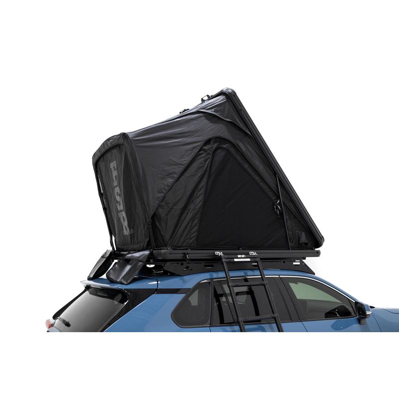 freespirit-recreation-aspen-lite-standard-rooftop-tent-open-side-view-on-toyota-rav4-on-white-background