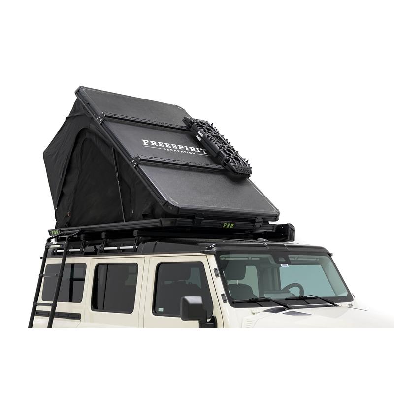 freespirit-recreation-aspen-v2-xl-hard-shell-roof-top-tent-black-open-front-view-on-ineos-grenadier-on-white-background