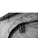 freespirit-recreation-hub-6xl-tent-black-open-close-up-view-with-zipper-handle-on-white-background