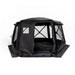 freespirit-recreation-hub-6xl-tent-black-open-front-view-with-tri-layer-wall-on-white-background