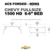 leitner-acs-forged-no-drill-bed-rack-for-chevrolet-1500-6-6-inches-dimensions-on-white-background