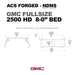 leitner-acs-forged-no-drill-bed-rack-for-gmc-2500-8ft-dimensions-on-white-background