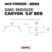 leitner-acs-forged-no-drill-bed-rack-for-gmc-canyon-5ft-dimensions-on-white-background