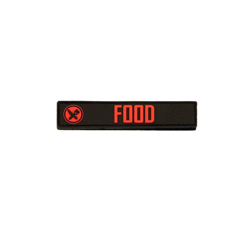 leitner-gearbag-pvc-patches-food-close-up-view-on-white-background