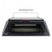 overland-vehicle-systems-expedition-truck-cap-for-2007-toyota-tundra-black-closed-rear-view-with-integrated-roof-rails-on-white-background