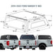 overland-vehicle-systems-expedition-truck-cap-for-ford-ranger-5th-gen-dimensions-on-white-background