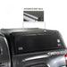 overland-vehicle-systems-expedition-truck-cap-for-ford-ranger-black-side-view-closed-doors-roof-rails-on-white-background