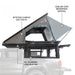     overland-vehicle-systems-magpak-camper-shell-roof-top-tent-for-gm-colorado-canyon-open-side-view-on-vehicle-on-white-background