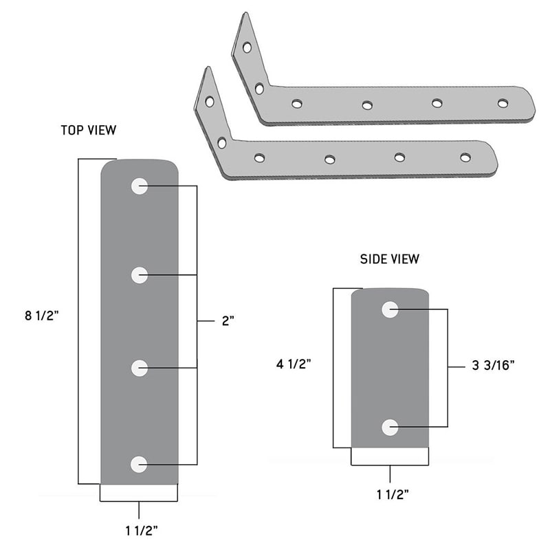 overland-vehicle-systems-nomadic-270lte-awning-top-view-and-side-view-brackets