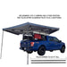 overland-vehicle-systems-nomadic-awning-270-lt-passenger-side-dark-gray-open-rear-view-on-ford-ranger-with-expanding-poles-description