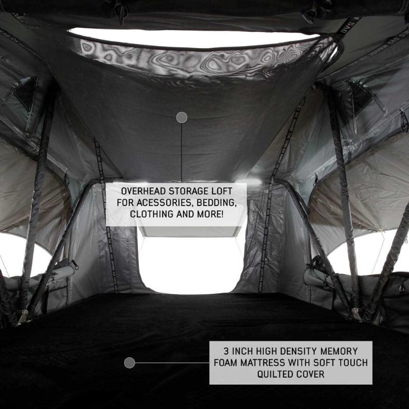 overland-vehicle-systems-nomadic-extended-soft-shell-roof-top-tent-grey-open-interior-view-with-mattress-on-white-background