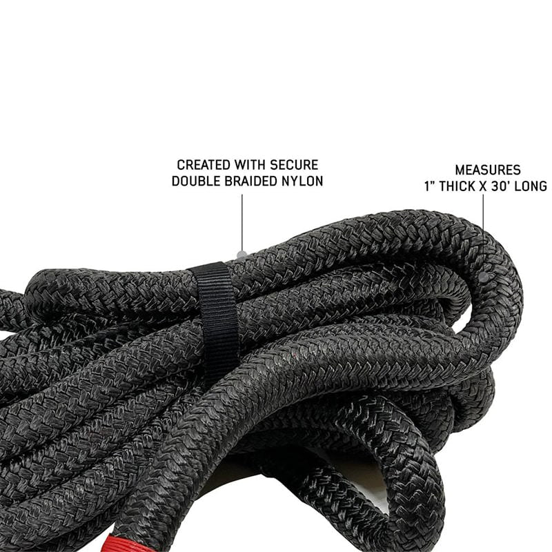 overland-vehicle-systems-ultimate-recovery-package-close-up-view-brute-kinetic-rope-double-braided-nylon-description-and-specifications