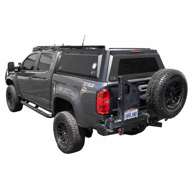 ovs-expedition-truck-cap-for-chevrolet-colorado-black-closed-rear-corner-view-on-white-background