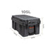 roam-105l-rugged-case-slate-front-corner-view-dimensions-close-on-white-background