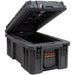 roam-105l-rugged-case-slate-front-corner-view-with-opened-lid-on-white-background