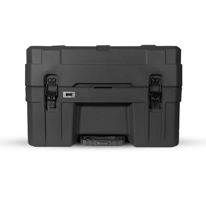 roam-132l-rolling-rugged-case-black-side-view-with-handle-on-white-background