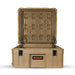 roam-132l-rolling-rugged-case-desert-tan-open-front-view-on-white-background