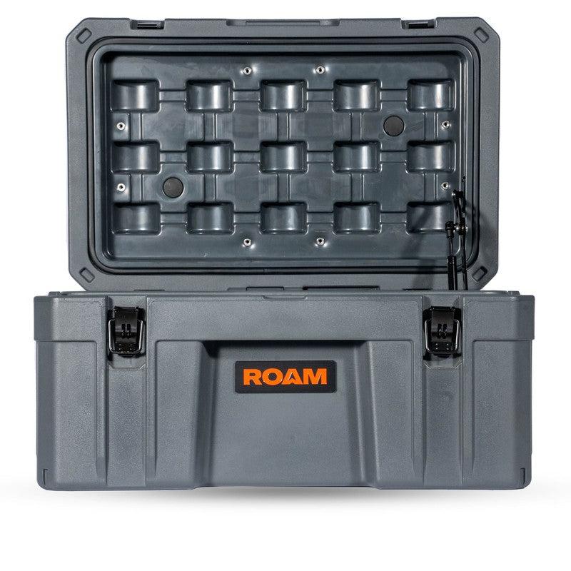 roam-76l-rugged-case-slate-open-front-view-on-white-background