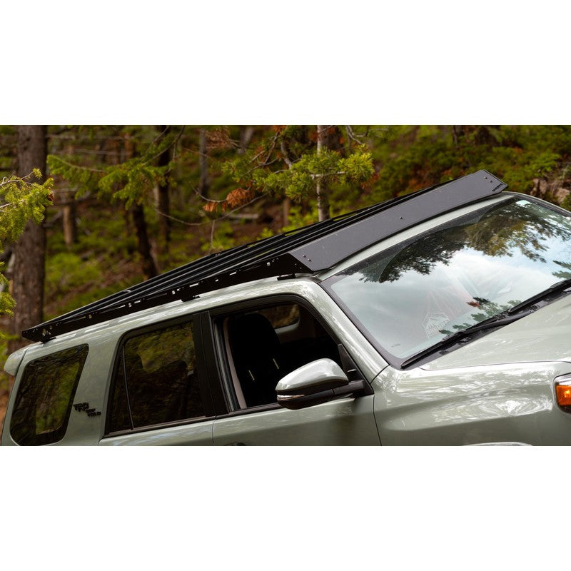 sherpa-crestone-sport-roof-rack-for-2010-2024-4runner-front-corner-view-in-forest