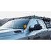 sherpa-diablo-roof-rack-for-2019-2023-ram-2500-3500-4500-5500-mega-cab-front-corner-view-with-traction-board-in-nature