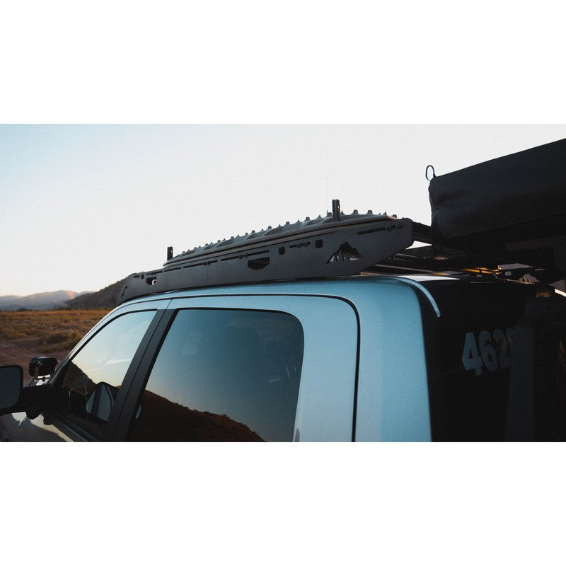 sherpa-diablo-roof-rack-for-2019-2023-ram-2500-3500-4500-5500-mega-cab-rear-corner-view-in-nature