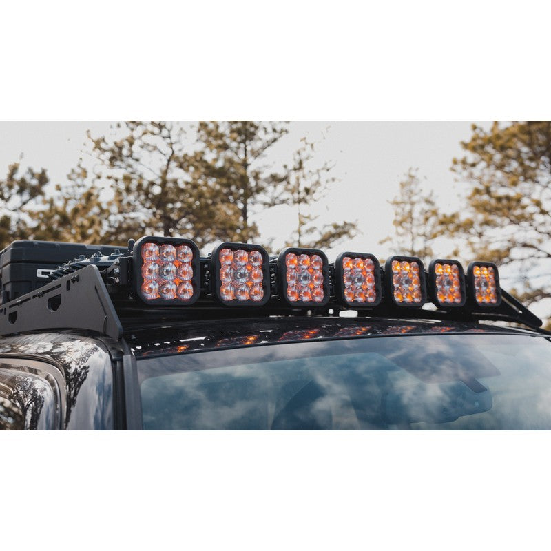 sherpa-diode-dynamics-ss5-crosslink-light-bar-mounts-on-vehicle-with-lights-in-nature