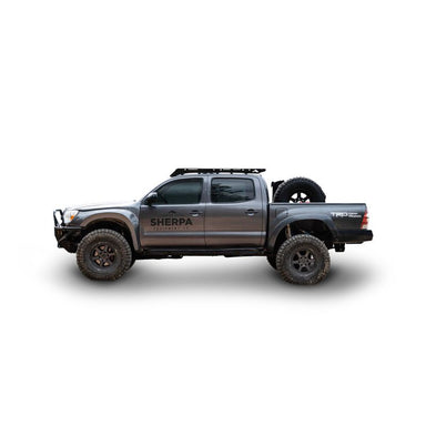 sherpa-grand-teton-sport-roof-rack-for-2005-2023-tacoma-double-cab-side-view-on-white-background